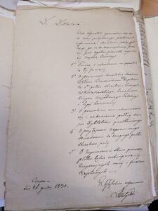 Pismo Działyńskiego do dyktatora gen. Chłopickiego datowane na 26.12.1830.(Z  zasobów Biblioteki Kórnickiej)