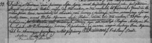 Metryka zgonu Jana Łąckiego, 01.07.1831, parafia Brudzew.